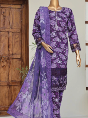 Three Pcs Embroided Shirt UT-ESS-13000-B141