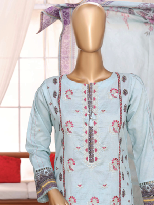 Three Pcs Embroided Shirt UT-ESS-17000-B141