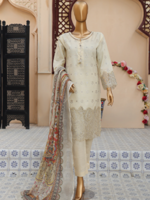 Three Pcs Stiff Cotton Shirt and Trouser UT-ESS-15000-B141